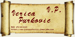 Verica Purković vizit kartica